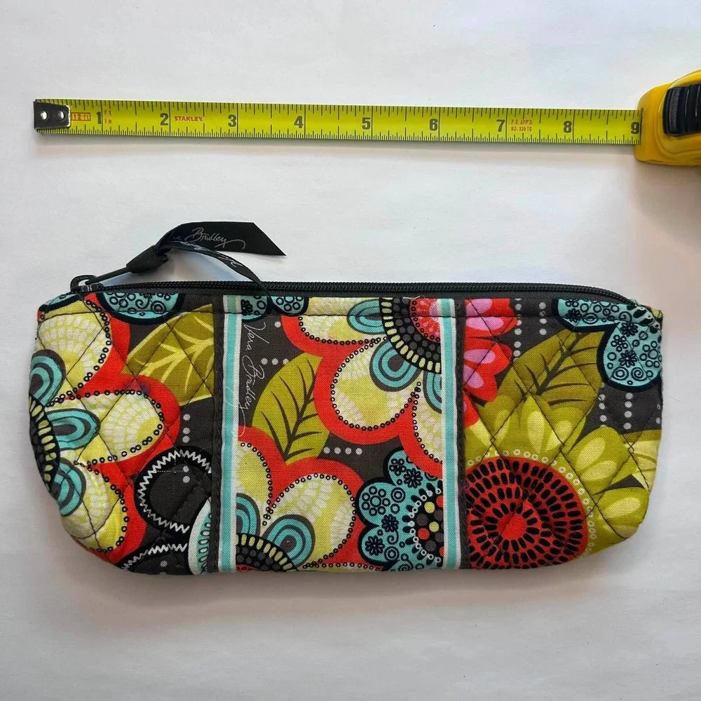 Vera Bradley Pencil Case Women OS Multicolor Sun Valley Floral Quilted Pouch